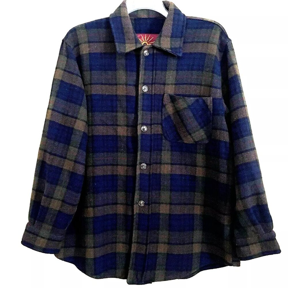 Vintage Redstone Shacket Shirt Jacket Men's Medium Plaid Wool Blanket Gorpcore